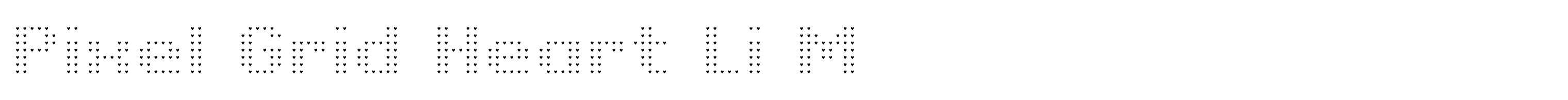 Pixel Grid Heart Li M